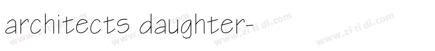 architects daughter字体转换